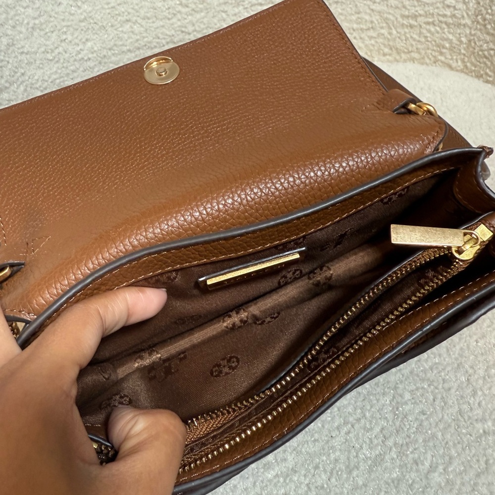 Tory Burch Tan Leather Crossbody Bag - Picture 6 of 11